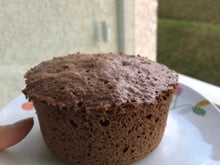 Bolo de banana com cacau de micro-ondas