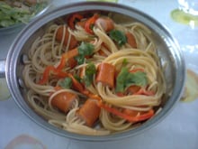 Macarrão com salsicha