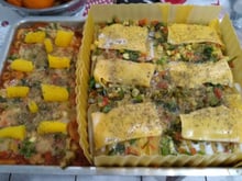 Lasanha de carne moída com legumes