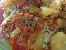 Atum com  batatas na panela de pressão rápido