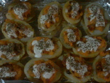 Potato Skins com molho Sour Cream (Friday's)