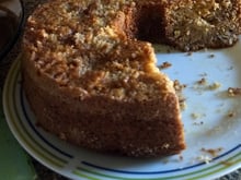 Bolo integral de maçã e banana
