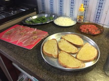 Brusqueta com presunto parma 