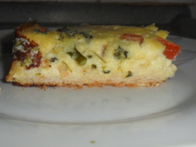 Torta de queijo e brócolis