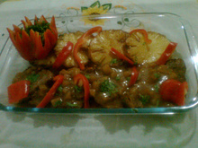 Cupim ao molho de abacaxi