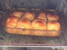 Frango desossado recheado