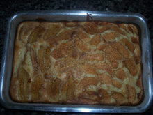 Bolo de banana e maçã