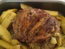 Carne assada ao chimichurri