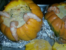 Camarão na moranga com catupiry