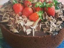 Torta de morango com chocolate