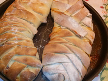 Pão trançado recheado