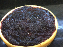 Torta de cheesecake de amoras