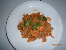 Macarronada com creme de leite