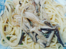 Espaguete com cogumelos