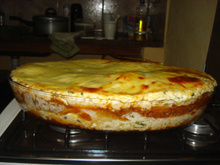 Lasanha de pão sírio