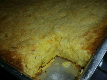 Bolo de fubá com 3 camadas