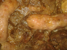 Costela com linguiça na panela de pressão