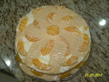 Bolo maravilha de pêssego