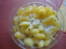 Doce de maçã em pedaços