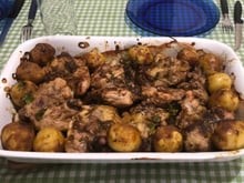 Frango ao forno na mostarda