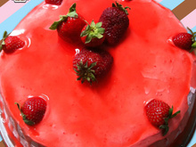 Torta de morango molhadinha