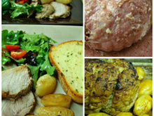 Lombo de porco assado com batatas