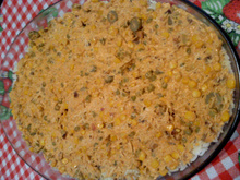 Risoto delicioso de frango com bacon ao Forno