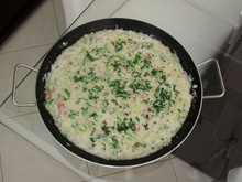 Risoto de Abobrinha com Lombo defumado