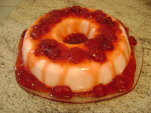 Pudim de morango