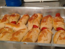 Cachorro quente de forno