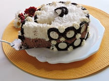 Bolo mousse com tortinhas da Abimapi