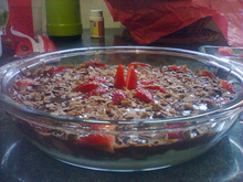 Delícia de morango com chocolate