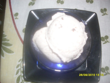 Sorvete caseiro de flocos de Simone