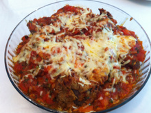 Filé a Parmeggiana com molho agridoce