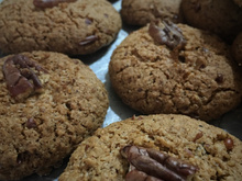 Cookies de nozes e aveia