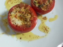 Tomates gratinados com ervas