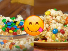 Pipoca colorida com marshmallow é a receita perfeita para fazer com a criançada neste Carnaval!