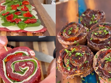 Olha que ideia legal e diferente para fazer no churrasco: carne recheada fácil, rápida e muito deliciosa