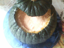 Bobó de frango na moranga