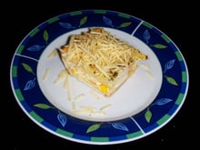 Torta de pão de forma vegetariana
