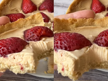 Esta torta de doce de leite com morangos com base crocante virou a sobremesa favorita da minha família: você precisa provar!
