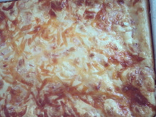 Torta cremosa de peito de peru