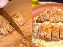 Nem farinha de trigo, nem fritura: esse frango empanado com creme de milho é o melhor prato low carb que já comi na vida