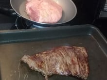 Churrasco de fogão (Fraldinha na frigideira)