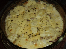 Batata com camarão e catupiry.