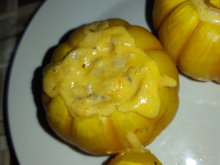 Abóbora Jack com creme de camarão