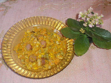 Farofa de bacon e calabresa