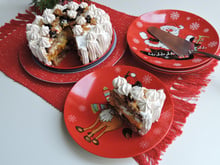 Bolo de nozes com baba de moça para o natal