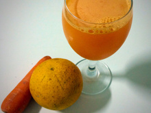 Suco de laranja com cenoura