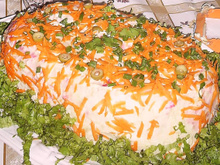 Bolo salgado colorido